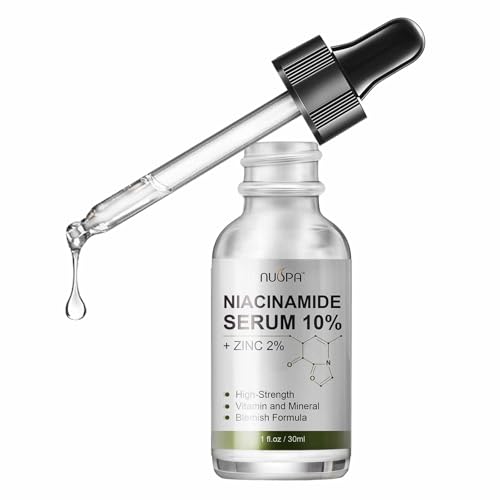 NUSPA Niacinamide Serum 10% Plus Zinc 2% for Face Skin Care Vitamin B3 Facial Serum with Hyaluronic Acid for Dry Skin and Pore SkinTreatment,Multi-Use For Face,Neck,Hand - Image 1