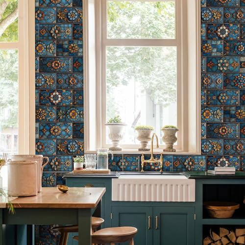 VICCI 16Pcs Tile Decals Peel Stick Kitchen Backsplash 8 x 4 Decorative Wall Tiles Stickers SelfAdhesive Waterproof Removable for Bathroom Cabinets Home DIY Projects Decor - Image 3