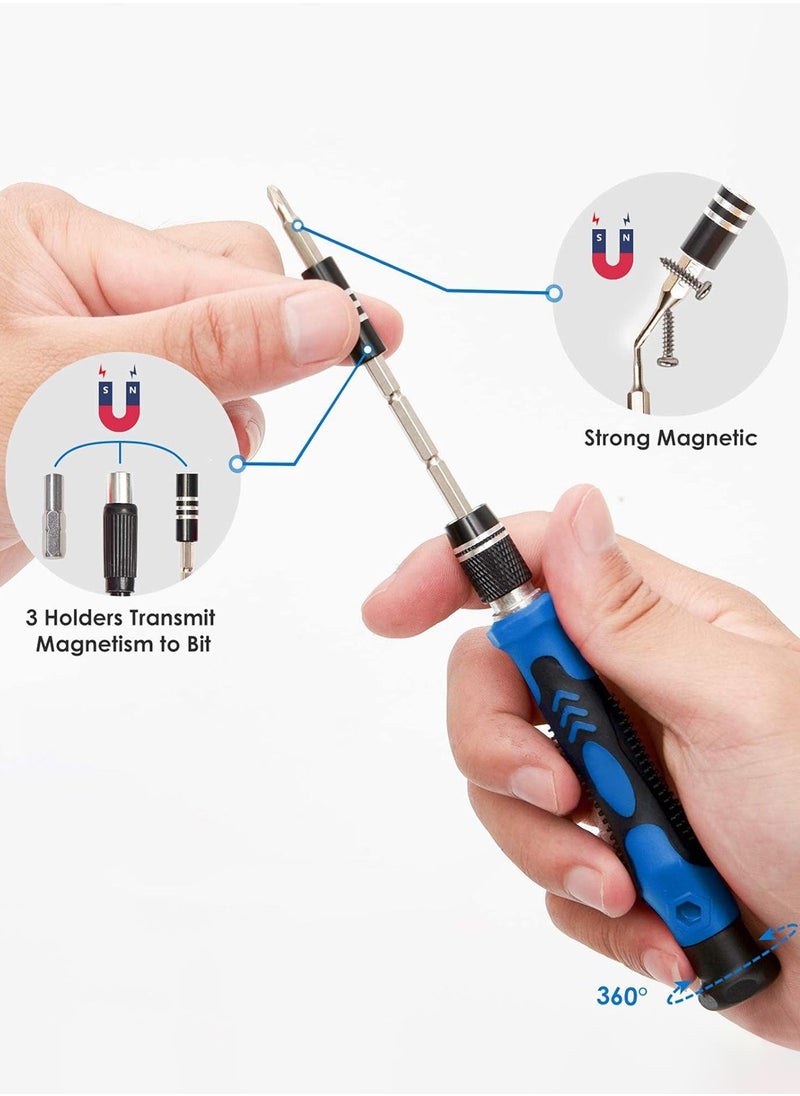 LEOKOR Screwdriver Sets 142 Piece Electronics Precision Screwdriver with 120 Magnetic Bits, Magnetic Repair Tool Kit for Phone/Laptop/Watch  - Image 4