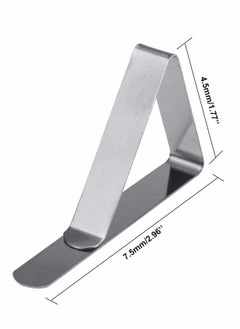 Excefore Tablecloth Clips 12 Pack Thickened Stainless Steel Table Cover Clamps Holder For Picnic Bbq Wedding Diy Party Adjusting Tablecloth Clips Stainless Steel Table Cover Clamps Silver  - Image 3