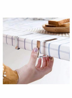 Excefore Tablecloth Clips 12 Pack Thickened Stainless Steel Table Cover Clamps Holder For Picnic Bbq Wedding Diy Party Adjusting Tablecloth Clips Stainless Steel Table Cover Clamps Silver  - Image 2