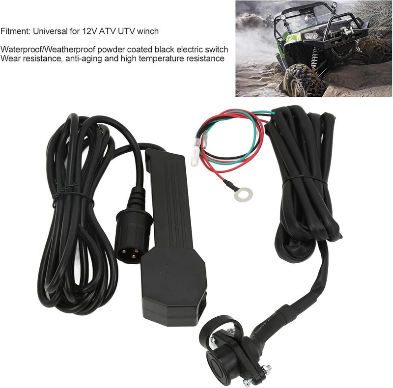 Haofy 12V Winch Remote Controller Manual Hand Held with 9ft Cable Weather for ATV UTV Winch - Image 2