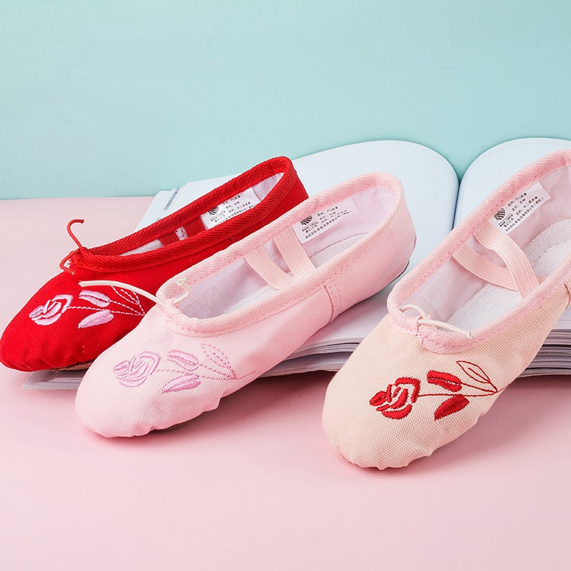 Children''s Dance Shoes Children''s Practice Shoes Girls Ballet Shoes Adult Dancing Body Cat Claw Shoes Girls Embroidered Shoes - Image 3