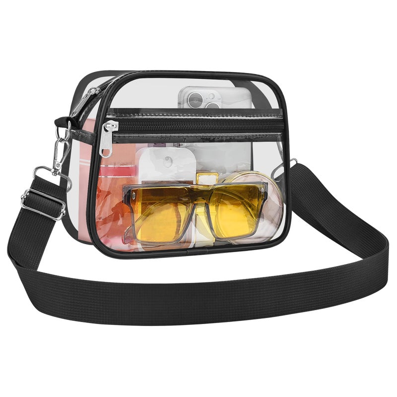 USPECLARE Clear Bag for Stadium Events Clear Sports Fan Handbags Purses with Adjustbale Strap for Concerts Festivals Game Day - Image 1