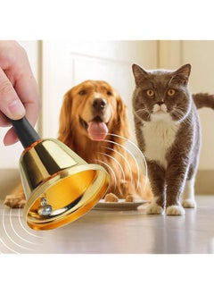 erorex Gold Hand Bell Steel Hand Bell Call Bell For Wedding Adults Dinner Bells For Food Line Classroom Bell For Inside Alarm Jingles Ringing  - Image 3