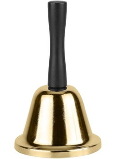 erorex Gold Hand Bell Steel Hand Bell Call Bell For Wedding Adults Dinner Bells For Food Line Classroom Bell For Inside Alarm Jingles Ringing  - Image 1