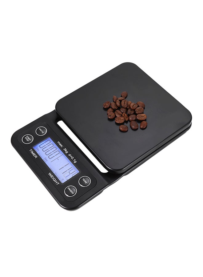 Digital Food Weighing Scale With Timer Black