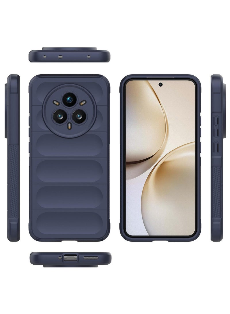 Phone case cover Magic Shield TPU + Silicone Shockproof Phone Case For  Realme 14 Pro Plus (Dark Blue) - Image 3
