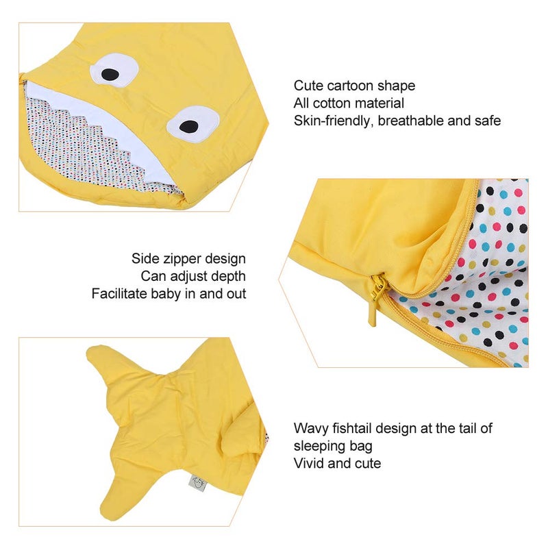 klarako Baby Sleeping Bag, Side Zipper Design Depth Animal Sleeping Bag for Baby(Yellow) - Image 2