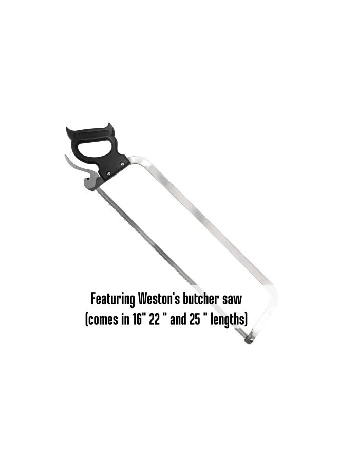 Weston - Weston Butcher Meat And Bone Saw With Stainless Steel Serrated Quick Release Handle 25 Inch Blade - Image 1