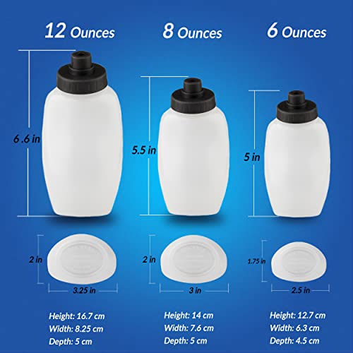 Fitletic Running Water Bottle BPA Free Pair 8 Oz Black Cap Replacement Bottle | Hydration Bottle | Fits Running Belt RB08-01 - Image 4