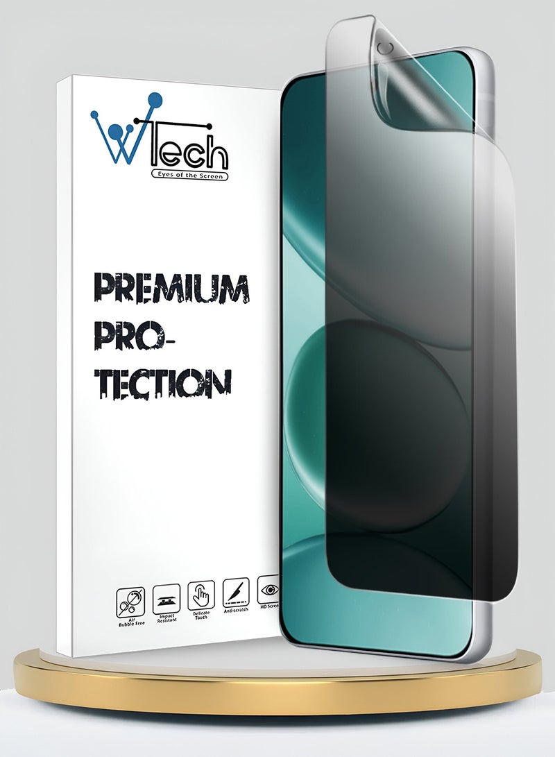 Wtech Xiaomi Redmi Note 15 Pro 5G 2025 Premium Hydrogel Anti Spy / Anti Privacy Film Thin and Flexible Screen Protector (MSHFMP) - Clear - Image 1