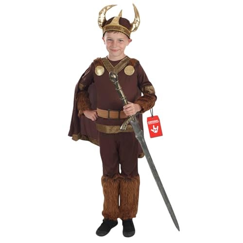 fun shack Boys Viking Costume, Viking Costume Kids, Boys Halloween Costumes, Halloween Costumes for Kids, Medium - Image 1