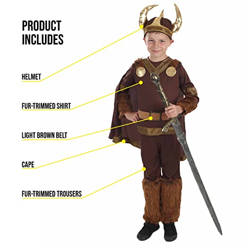 fun shack Boys Viking Costume, Viking Costume Kids, Boys Halloween Costumes, Halloween Costumes for Kids, Medium - Image 3