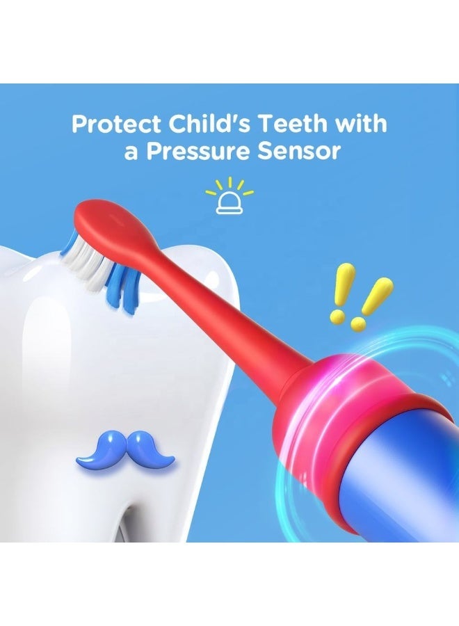 Bitvae K7S Kids Electric Toothbrush for Ages 4+ | Rechargeable Toothbrush for Kids with Pressure Sensor & Smart Bluetooth App | 2-Minute Timer & 3 Cleaning Modes | Perfect Electric Toothbrush for Boys & Girls - Image 2