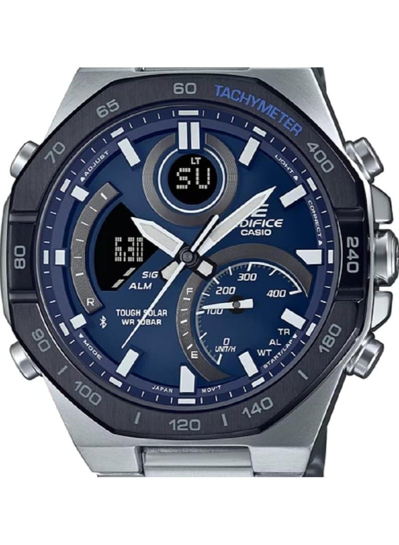 كاسيو ايديفيس أنالوج ديجيتال موبايل لينك مينا زرقاء متانة سولار ECB-950DB-2A - Image 2