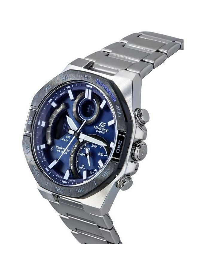 كاسيو ايديفيس أنالوج ديجيتال موبايل لينك مينا زرقاء متانة سولار ECB-950DB-2A - Image 3