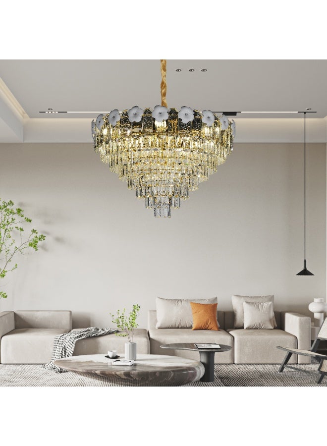 Hummer Golden Crystal Chandelier – E14*15 Bulbs, 800 mm Diameter - Image 1