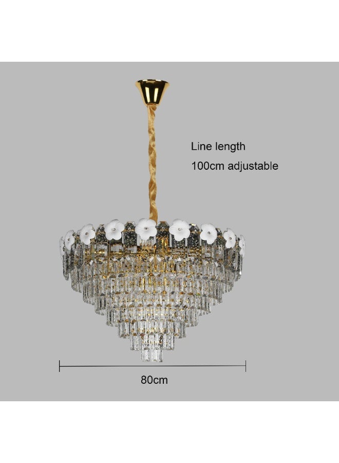 Hummer Golden Crystal Chandelier – E14*15 Bulbs, 800 mm Diameter - Image 3