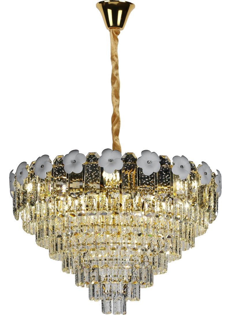 Hummer Golden Crystal Chandelier – E14*15 Bulbs, 800 mm Diameter - Image 2