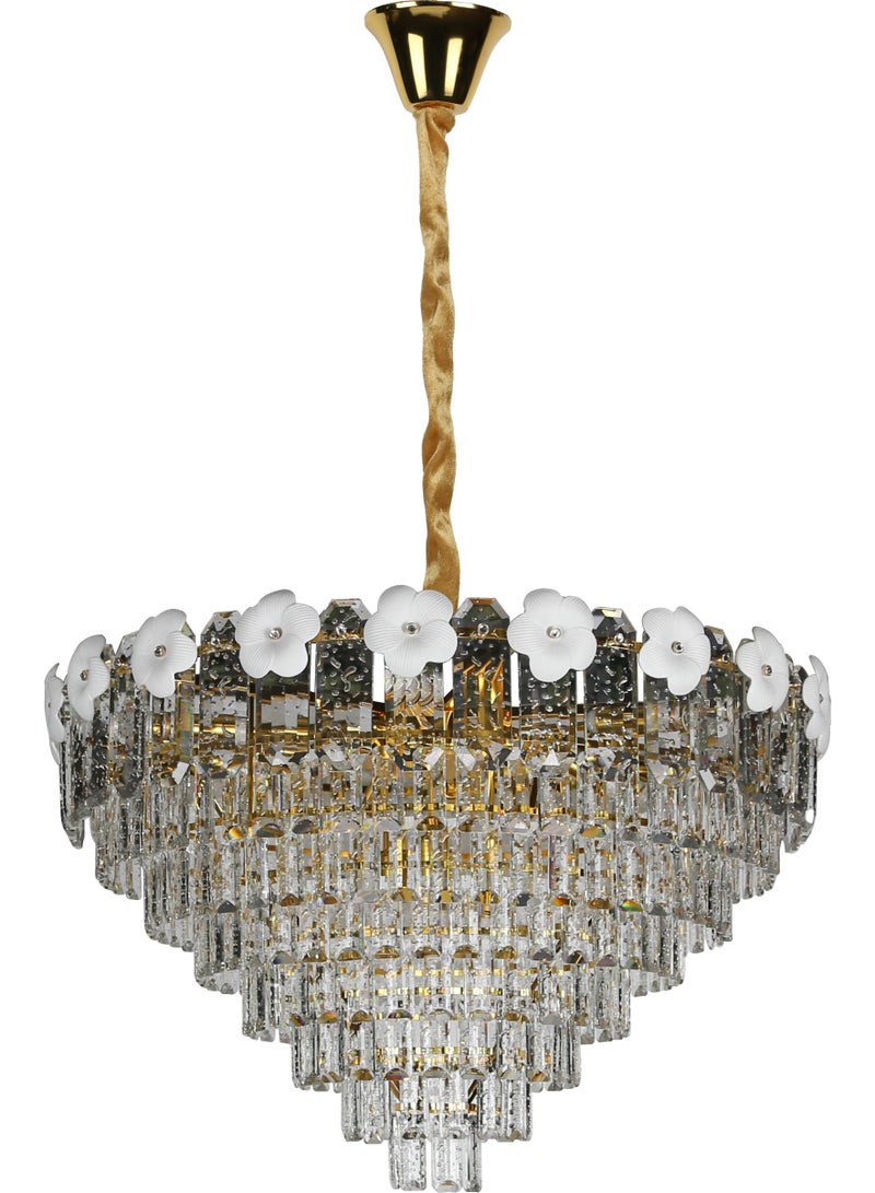 Hummer Golden Crystal Chandelier – E14*15 Bulbs, 800 mm Diameter - Image 4