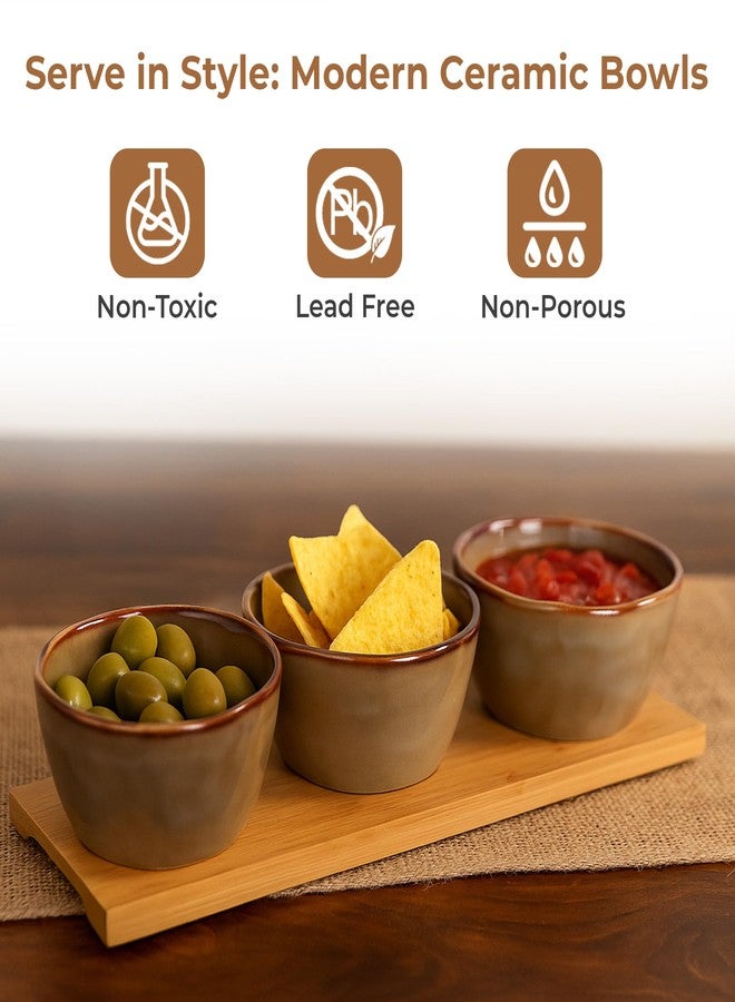 Home Essentials HomeEssentials Set of 3 Ceramic Multipurpose Bowls - Microwave & Dishwasher Safe | Ideal for Snacks, Rice, Dal, Salad & More | Gift Option for Diwali, Anniversaries - Image 3