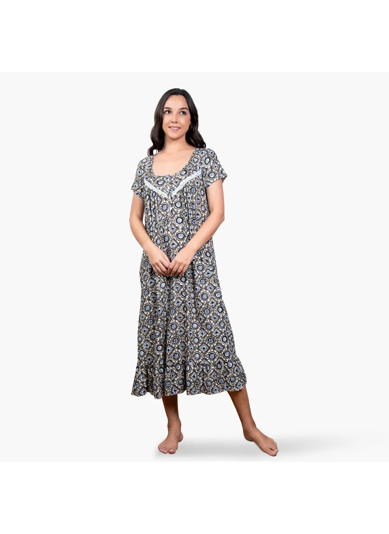 أدريا Printed Night Gown