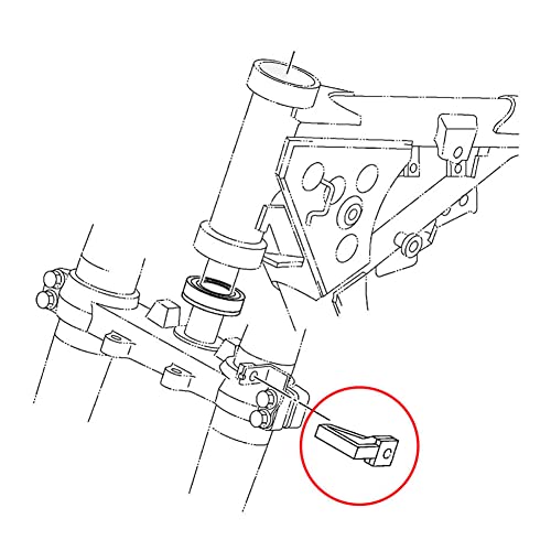 GZYF LIRU Motorcycle Front Brake Hose Cable Clamp Aluminum Line Guide Holder Black for Yamaha YZ250F 19941996 YZ250F 20002003 YZ80 19932001 YZ85 20022018 Aluminum - Image 3