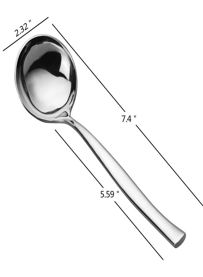 Pekky Small Soup Ladle Spoon, Stainless Steel Gravy Ladle Spoon Set, 4 Pieces - Image 2