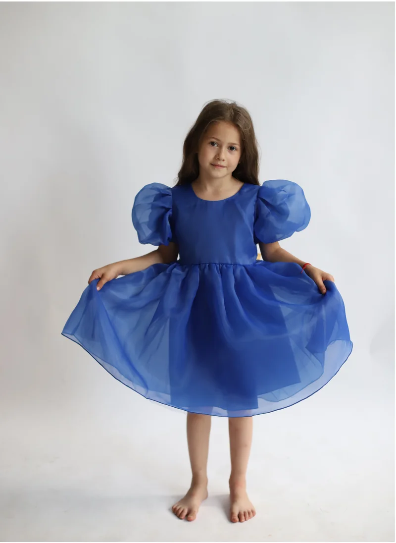 D'Daniela Tulle Volume Dress Dark Blue