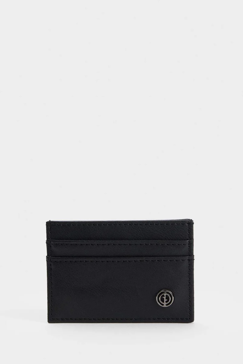 ديفاكتو Man Faux Leather Business Card Wallet