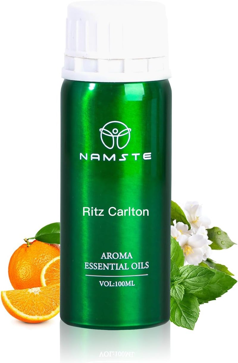 Hotel Scents Essential Oils, 100ml Ritz-Carlton Hotel Collection Aroma Diffuser Oil, Luxury Hotel Inspired Aromatherapy, Blends Lemon, Jasmine, lavender for Relaxation and Sleep - Image 1
