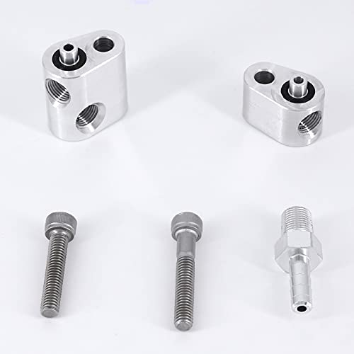 MOJTBE Engine Throttle Body Bypass Hose Kit, 3-Bolt DBC DBW Gen 3 Coolant Crossover Steam Tube Stainless Steel Braided Hose Vent Kit, Compatible GM LS Series Engines LS1 LSX LM7 LR4 LQ4 LS6 L59 LQ9 LM4 L33 - Image 5