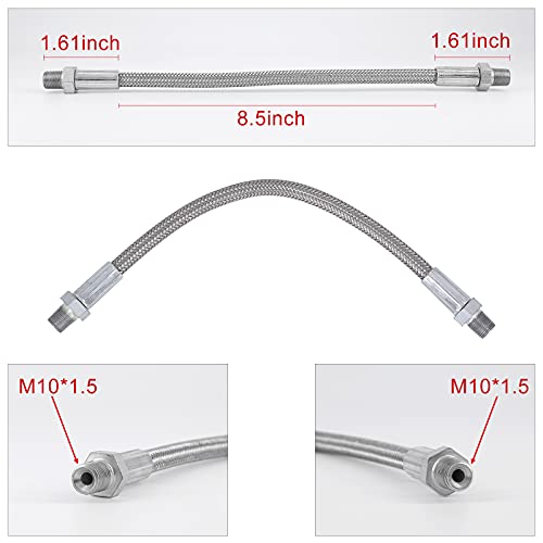MOJTBE Engine Throttle Body Bypass Hose Kit, 3-Bolt DBC DBW Gen 3 Coolant Crossover Steam Tube Stainless Steel Braided Hose Vent Kit, Compatible GM LS Series Engines LS1 LSX LM7 LR4 LQ4 LS6 L59 LQ9 LM4 L33 - Image 2