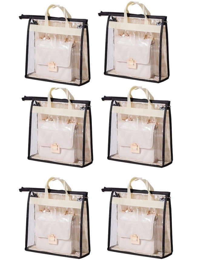 YEWIN Dust Bags for Handbags - Purse Storage Organizer for Closet Moistureproof and Dustproof Cover Hanging with Zipper and Handle (Brown-XXL) - Image 1