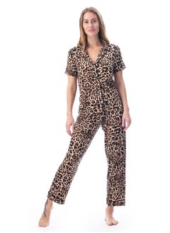 Elegant and Comfortable Loungewear Top and Pyjama Set Multicolour