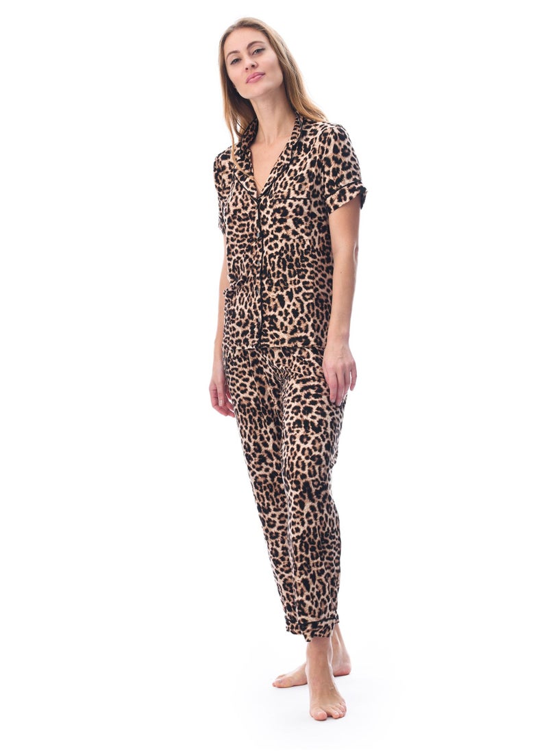 Lacy Dreams - Elegant and Comfortable Loungewear Top and Pyjama Set Multicolour - Image 1