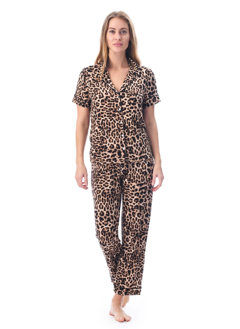 Lacy Dreams - Elegant and Comfortable Loungewear Top and Pyjama Set Multicolour - Image 1