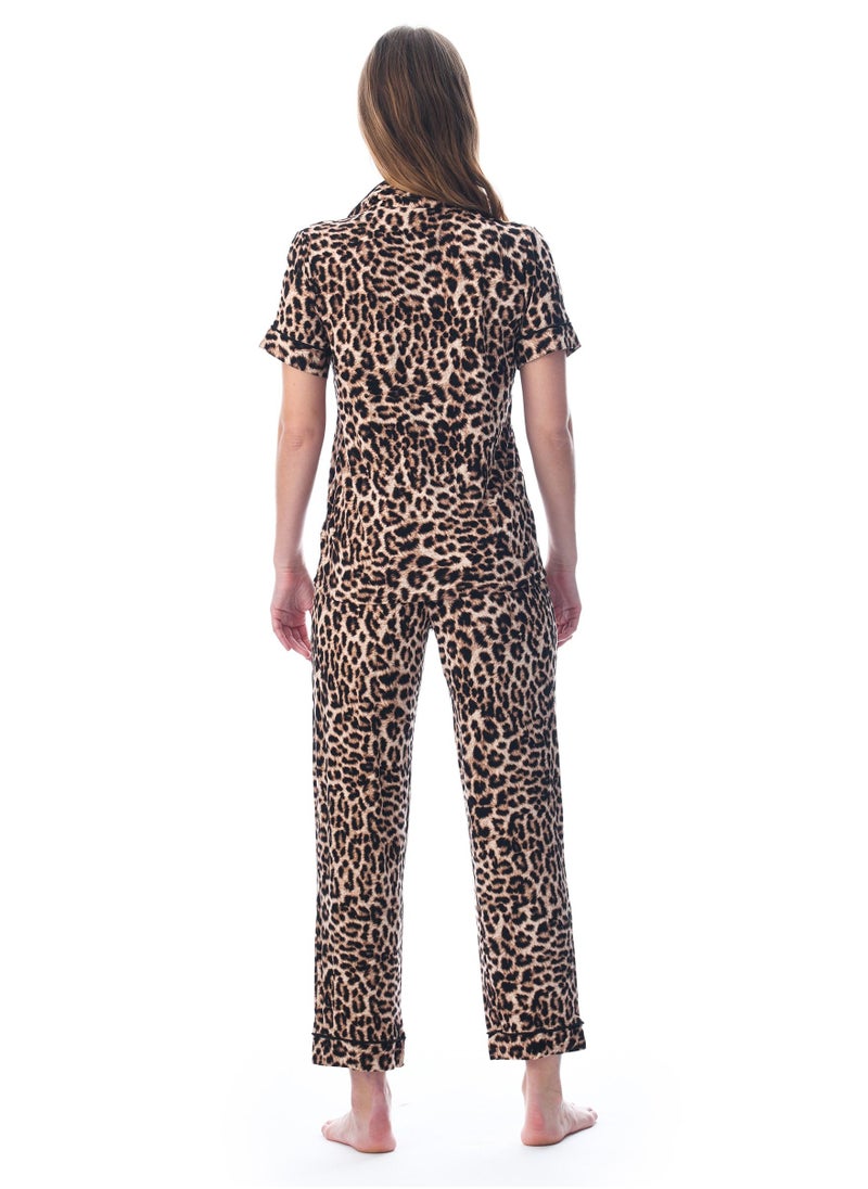 Lacy Dreams - Elegant and Comfortable Loungewear Top and Pyjama Set Multicolour - Image 1