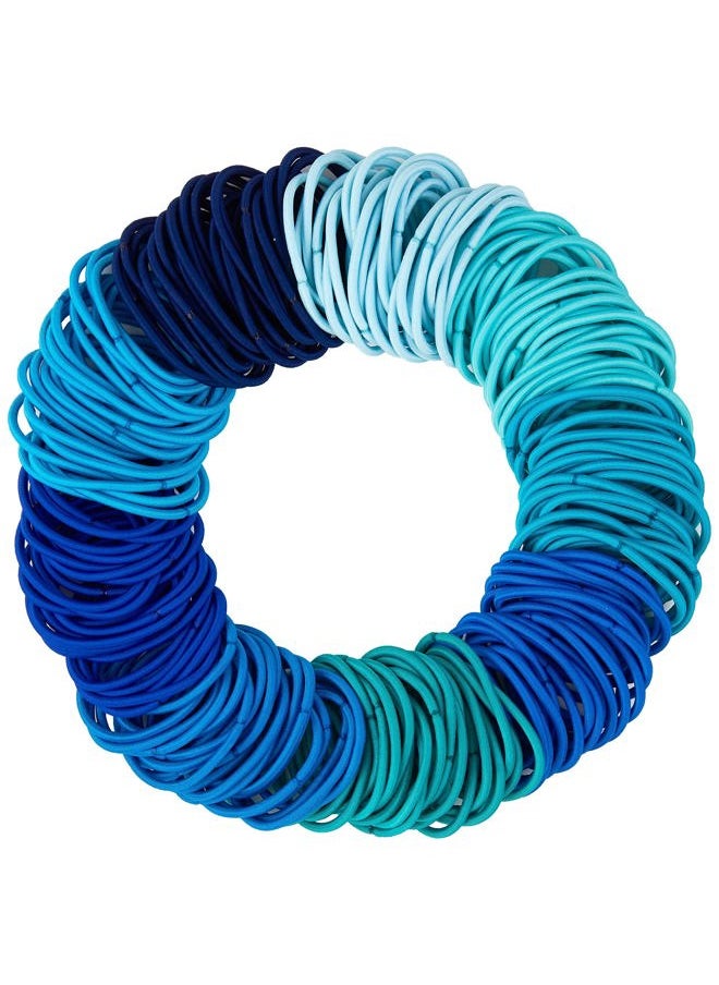 Expressions Expressions 216-Piece Hair Ties Value Pack: 4mm Elastics in Shades Of Blue, No Metal Bands for Women, Durable Ponytail Holders for Thick, Curly and All Hair Types  - Image 1