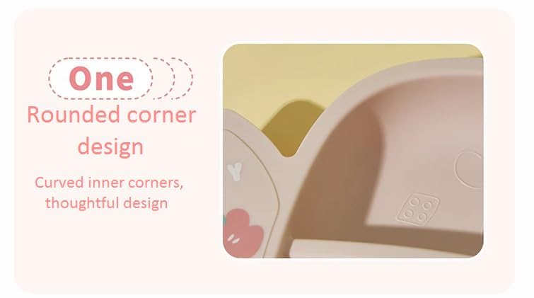 Cyrox Food Grade Plates & Bpa Free Plastic Children Divided Candy Shape Plate and Cartoon Shape Spoon and Fork | Indoor and Outdoor Tableware Dinner Set (1Set) - Image 2