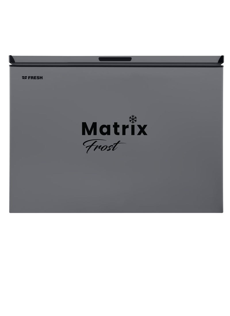 Fresh Fresh horizontal deep freezer, model 330, 255 liter capacity, clear silver color  - Image 1