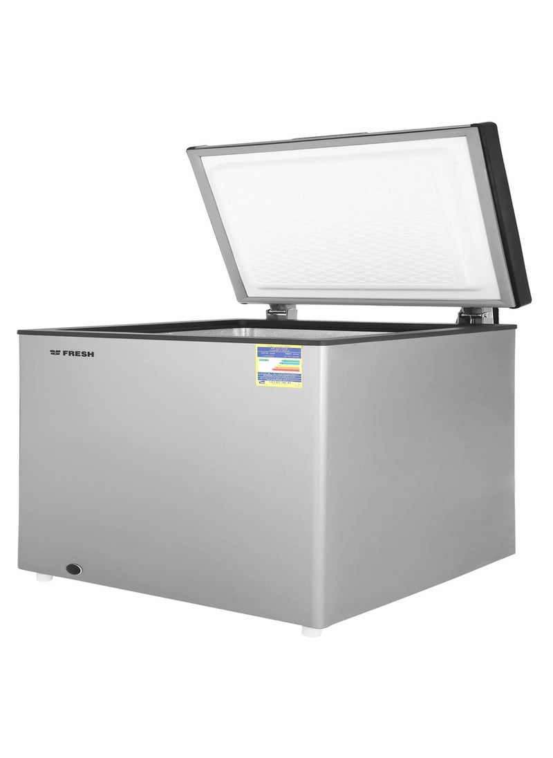 Fresh Fresh horizontal deep freezer, model 330, 255 liter capacity, clear silver color  - Image 2