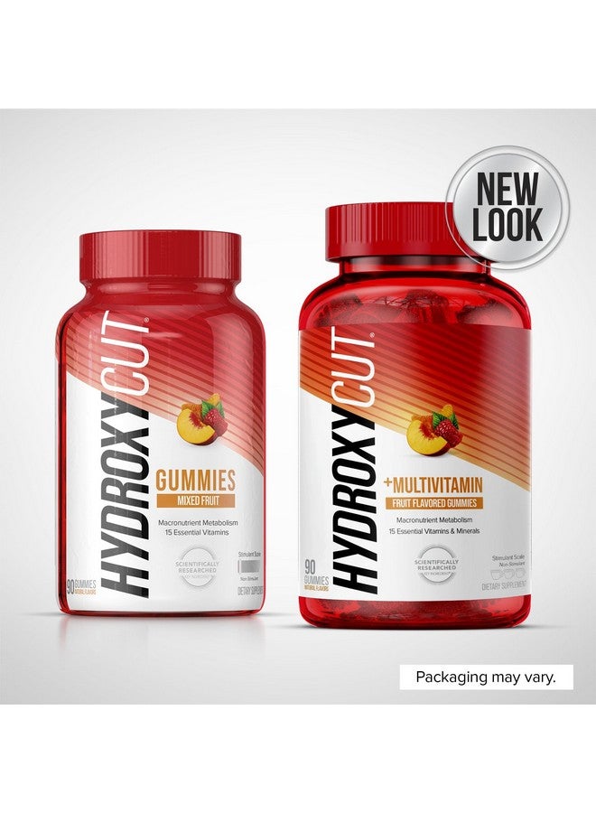 Hydroxycut Gummies - 99% Caffeine Free - Metabolize Carbs, Proteins & Fats - Includes 15 Essential Vitamins & Minerals - for Women & Men - Image 2