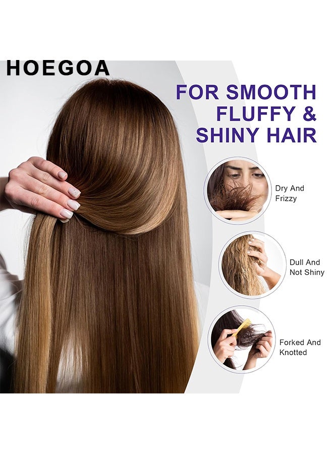 HOEGOA Lumino Liss Protein Correction Hair Cream, Keratin Sin Formol Para Alisar El Pelo, Hair Straightening Cream, Liss Keratina, Crema Alisadora, Restores Hair Natural Silkiness, Frizz-Free For All Hair Types, 250G - Image 3