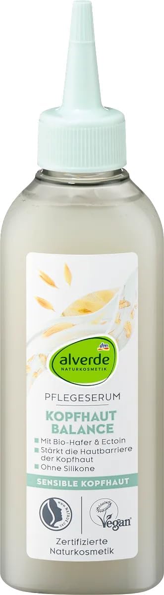 alverde NATURKOSMETIK Hair Serum Scalp Balance 150 ml for Normal or Fine Hair Certified Natural Cosmetics