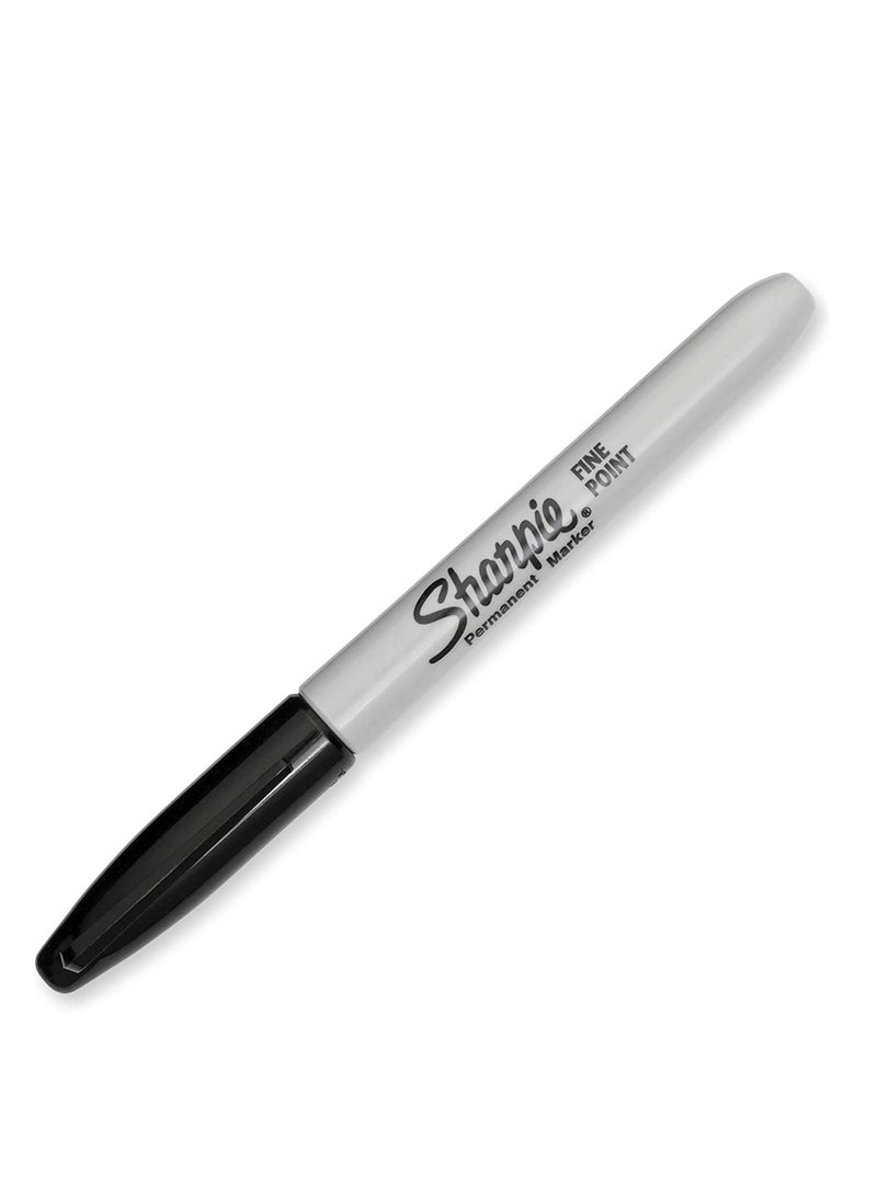 Sharpie قطعتان من قلم التحديد الدائم ذو الرأس الرفيع بالحبر الأسود - Image 2