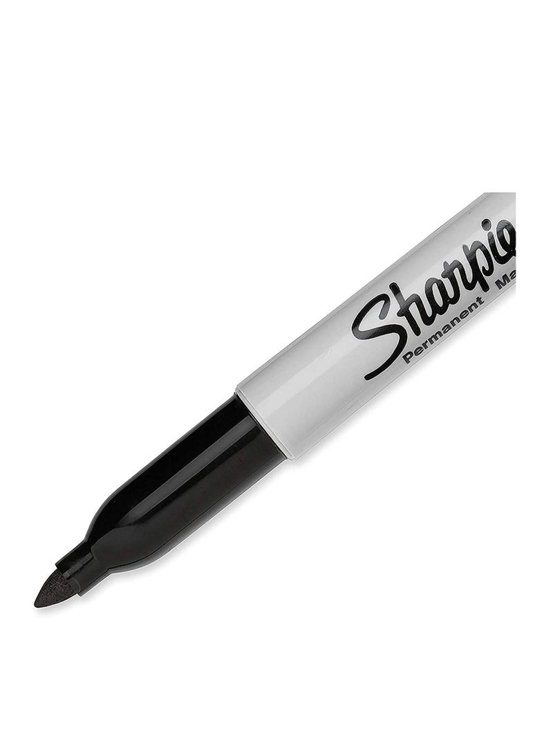 Sharpie قطعتان من قلم التحديد الدائم ذو الرأس الرفيع بالحبر الأسود - Image 3