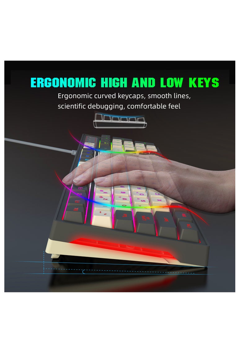 HXSJ 96 Key RGB Wired Gaming Keyboard and Wired Gaming Mouse Set  - Image 5