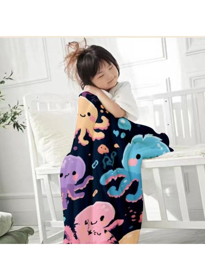 general Baby and children's cartoon flannel thin blanket (warm and comfortable, suitable for sleep, game use) 70cm*100cm - Image 2